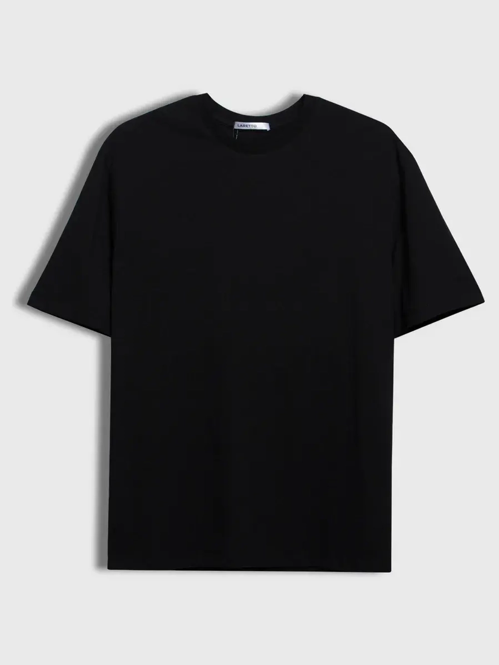 Черная мужская летняя повседневная однотонная хлопок