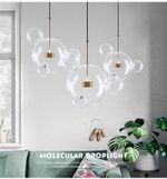 Подвесной дизайнерский светильник   Bolle by Giopato & Coombes (3 плафона, круглое крепление)