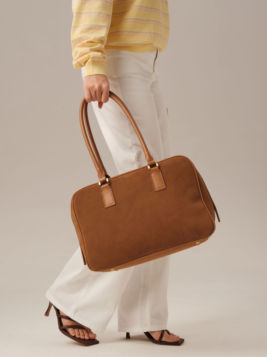 Замшевая сумка DBR Dominique 31389 светло-коричневый