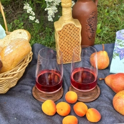 Подставка под кружку Бирдекель 9.5x9.5см ComposeEat Fashion орех