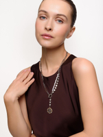 Колье "Coin rich pearl" Bicolor