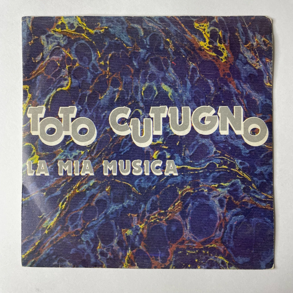 Винтажная виниловая пластинка 7 дюймов (маленькая пластинка) Toto Cutugno La Mia Musica (Италия 1981)