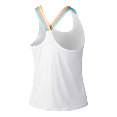 Женская теннисная майка Quiet Please Rainbow Tank Top Women - White, Multicoloured