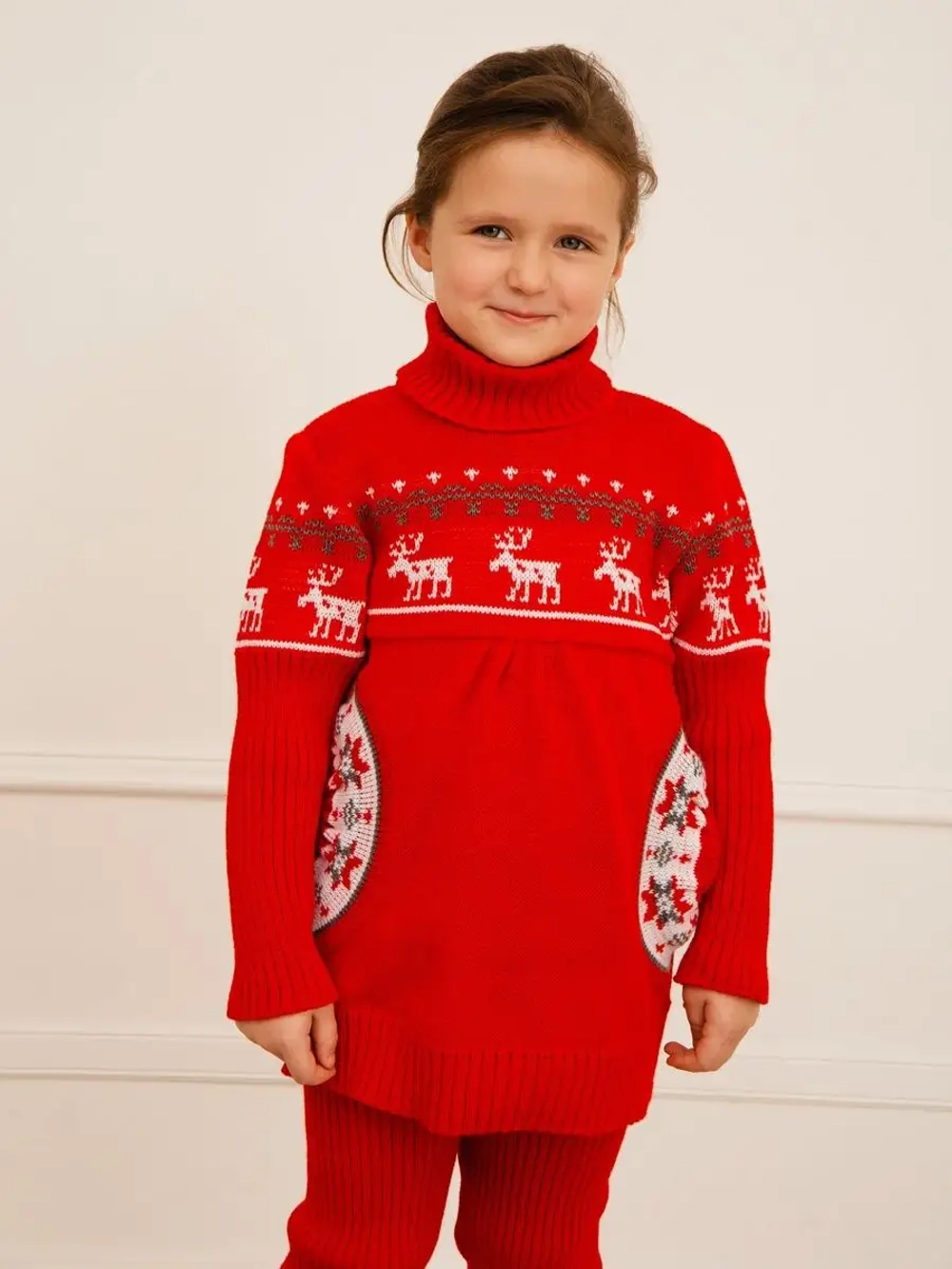 Платье туника вязаное