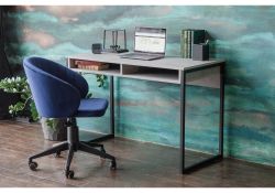 Письменный стол Леон Лофт 110х55х75 бетон / матовый черный