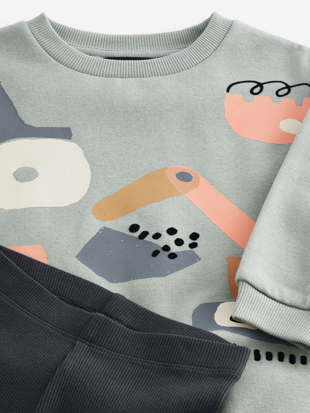 Толстовка и легинсы в комплекте для мальчика Next B63-738, Серый