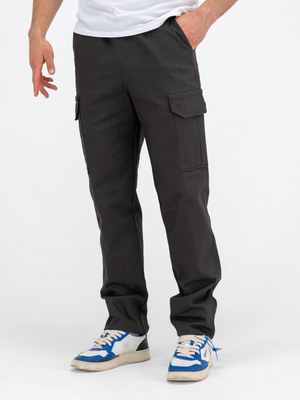 Карго джоггеры прямые. Графит