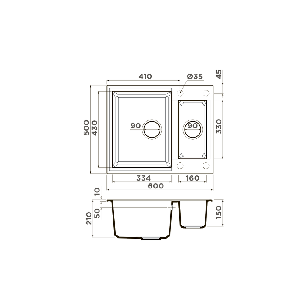 Мойка Omoikiri Sakaime 60-2-SA Tetogranit | Бежевый