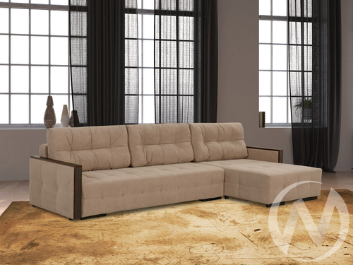 Диван угловой Линкольн (ДУ) LUMA 05 (велюр темно-бежевый)