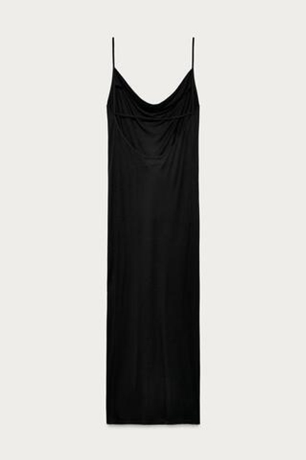 ZARA X MARISA BERENSON ПЛАТЬЕ ИЗ СМЕСОВОЙ ВИСКОЗЫ, ЧЕРНЫЙ