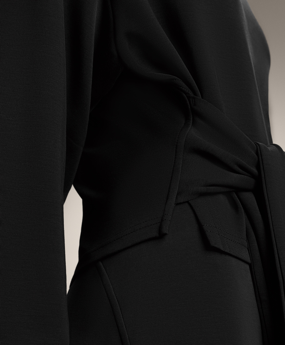 Oysho Мягкая толстовка с узлом, черный