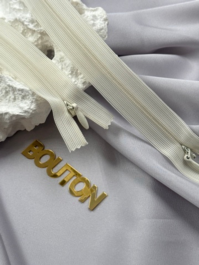 Riri Молния потайная, неразъемная, 3 мм, бело-бежевый светлый