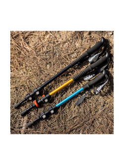 Палка треккинговая Naturehike ST01 6061 AL NH17D001-Z  с 3 узлами женская 57-120 золотой