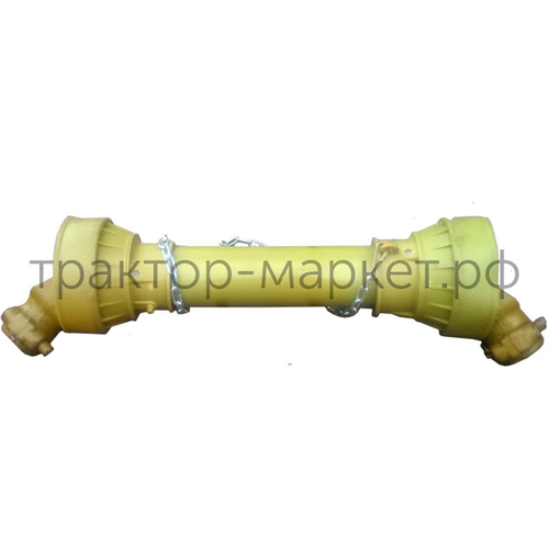 Вал карданный 6*6 шлицов, 730 мм, трехлимонник, крестовина 24х63 (20-30 л.с.) с кожухом