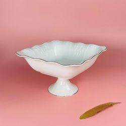 Lenardi 102-150 Квадратная фруктовница 25,5см на ножке АГАТА в под.уп.(х6)Фарфор