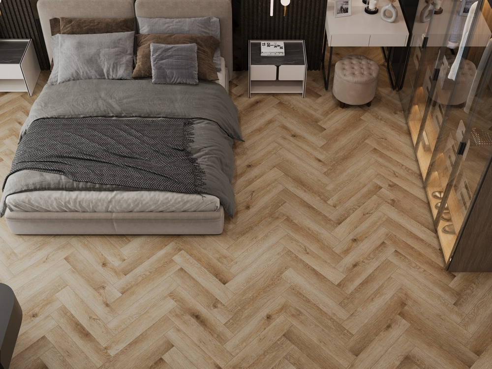 Ламинат SPC CronaFloor Herringbone Дуб Монпелье