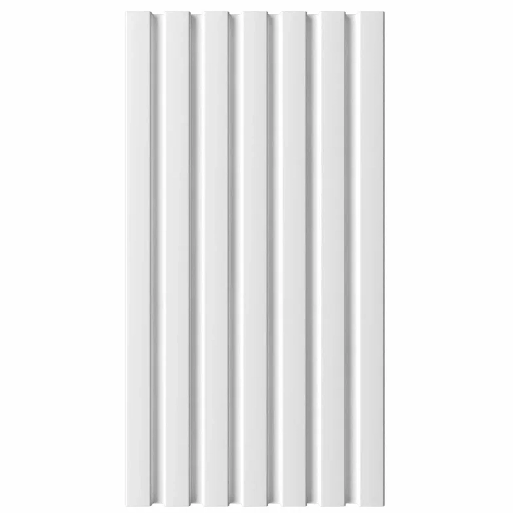 Стеновая реечная панель Альберо, Винил Белый, 120*16*2750 мм