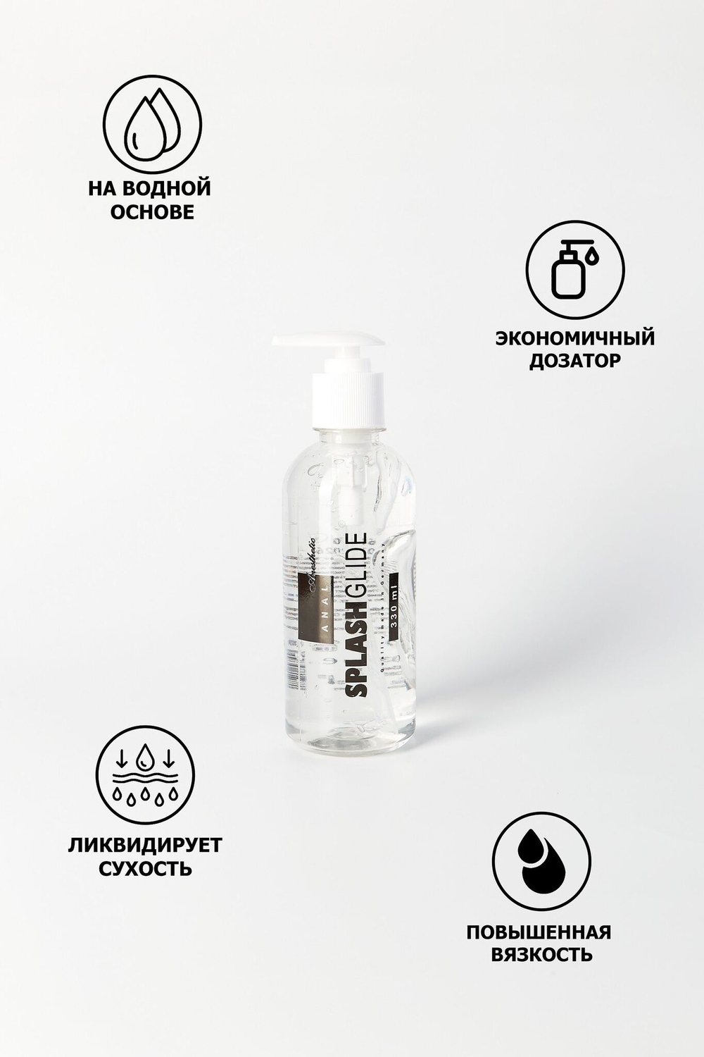 Анальный лубрикант Splashglide Anal Anesthetic, водная основа, 330 мл