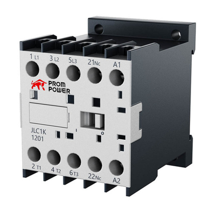 Миниконтактор JLC1-K06-10 (AC220), 6A, 3 полюса, доп контакт 1НО, напряжение катушки 220VAC