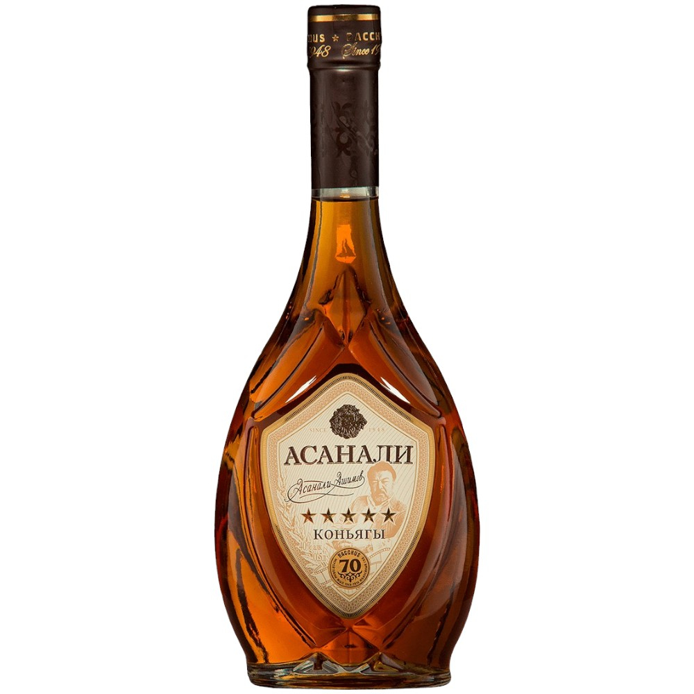 Коньяк Асанали Казахстанский 5 летний 0,5 л.