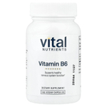 Vital Nutrients, Витамин B6, 100 веганских капсул (100 мг на капсулу)