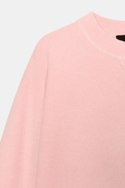 ZARA ОДНОТОННЫЙ СВИТЕР, РОЗОВЫЙ