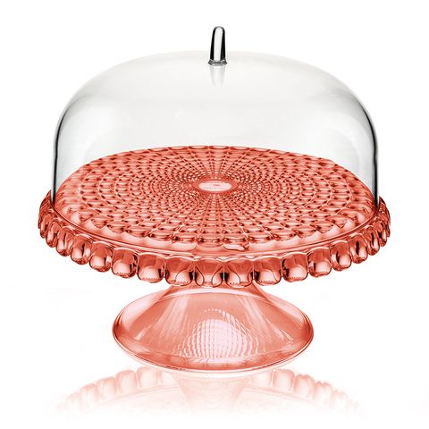 Блюдо для торта с крышкой, tiffany, ?30 см, коралловое