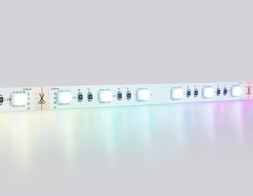 GS4403 5050 60Led/ 10W m/ 24V IP20 RGBW+6500K/ 5000*10*1.87mm (5 конт.)