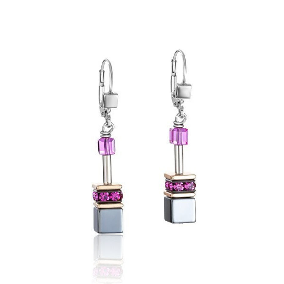 Серьги Coeur de Lion Multicolour 4015/20-1500 цвет серый, розовый