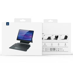 Чехол подставка с клавиатурой (RUS) от Dux Ducis для планшета iPad Pro 13 (2024-), серия DK Series Keyboard, русская клавиатура с подсветкой