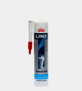 Герметик силиконовый санитарный, прозрачный, 260 мл, T LINE