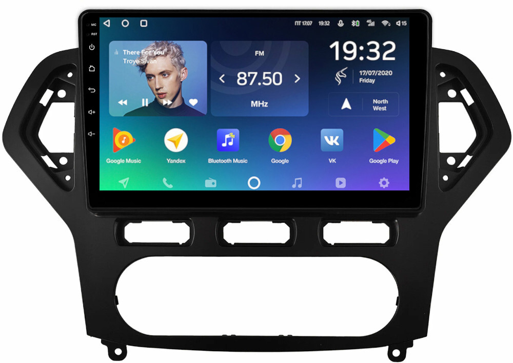 Магнитола для Ford Mondeo 4 2007-2010 (рамка чёрная) - Teyes SPRO+ на Android 10, ТОП процессор, 4Гб+32Гб, 4G SIM-слот