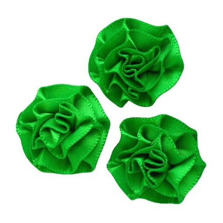 JY100028 Цветок текстильный декоративный, 2,5см, цв.зеленый 579
