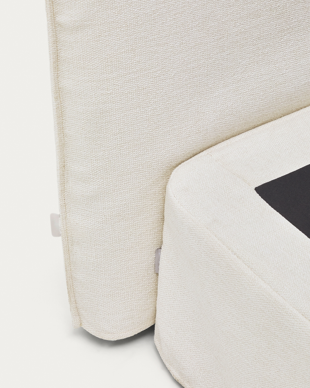 Кровать Jaira из белого шенилла со съемным чехлом для матраса 90x200