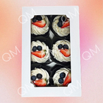 Коробка под капкейки с окошком 250*170*100 мм (6) (белая) целлюлозный картон с односторонним мелованным покрытием, премиум, 50шт