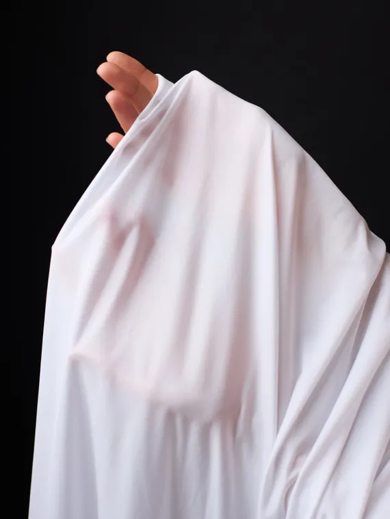 Микрофибра бельевая, эффект шелка, Турция, белый 001