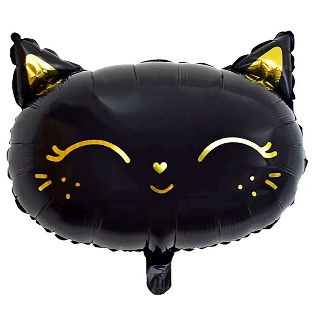 Фигура Весёлая Затея Голова кошки чёрный #1207-4960