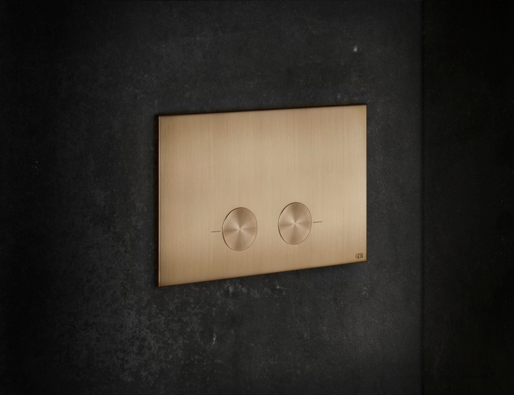 Клавиша смыва Gessi 316, для Geberit Sigma 8 & 12, цвет Warm Bronze Brushed PVD