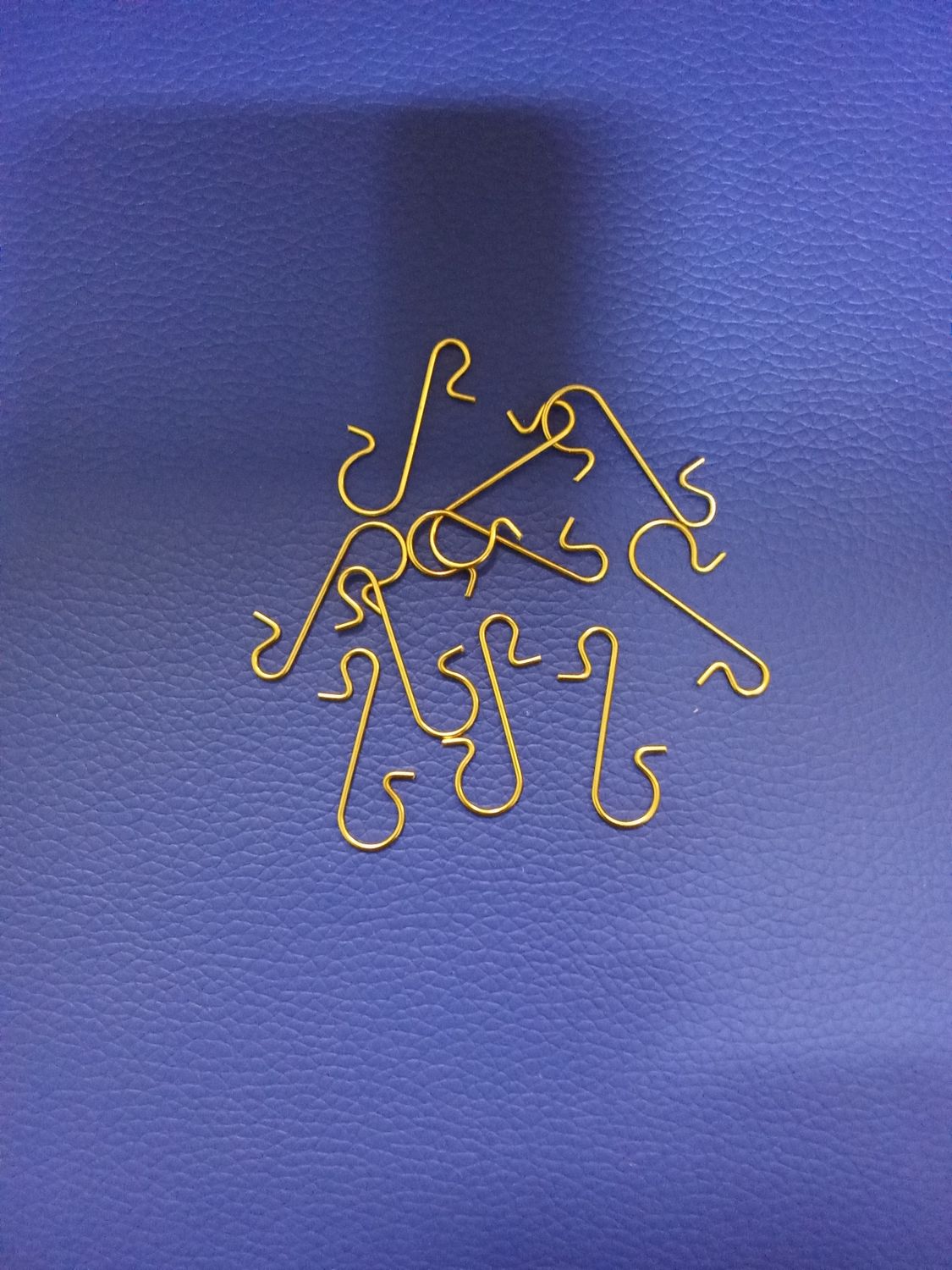 Металлические крючки для рождественских украшений,цвет золото, 10шт