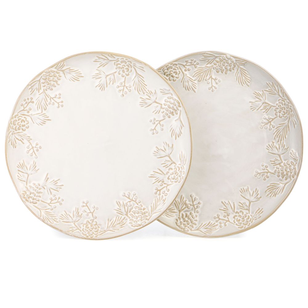 НАБОР ТАРЕЛКОК ОБЕДЕННЫХ КОЛЛЕКЦИЯ "PINE CONES", 2 ШТ. / 25*25*2,3 СМ