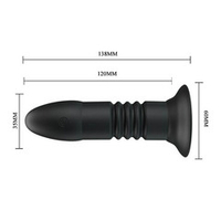 Черный анальный вибростимулятор 13,8см с пультом ДУ Pretty Love Magic Jingers BI-014595W-0803