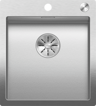 Кухонная мойка Blanco CLARON 400-IF/A отводная арматура InFino нержавеющая сталь Durinox