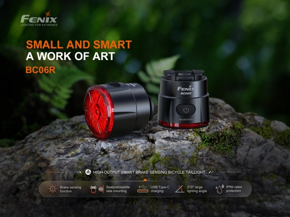 Велофонарь задний Fenix BC06R (Red XP-E2, 30 лм, 560 мАч)