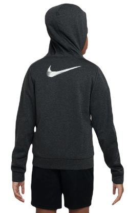 Кофта для мальчика теннисная Nike Therma-FIT Multi+ Full-Zip Training Hoodie - черный