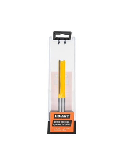 Фреза пазовая прямая D12 мм, H51 мм, хвостовик 12 мм Gigant GC-0065