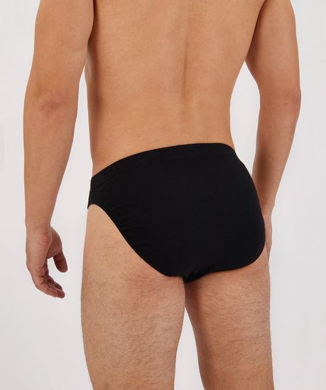 Мужские трусы (3шт) слипы спорт Atlantic 3BMP-322, черный+серый+графит