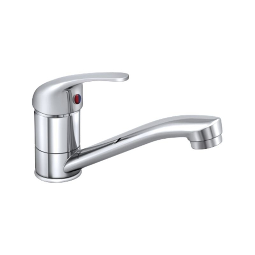 Смеситель СЛАВЕН СЛ-ОД-П20 серия Прораб для мойки и умывальника, однорычажный, картридж 35мм, 1 шпилька, гибкая подводка 40мм, средний излив