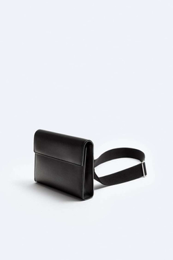 ZARA МИНИ-СУМКА С ПЛЕЧЕВЫМ РЕМНЕМ, ЧЕРНЫЙ