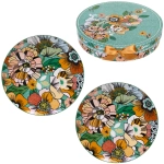 Тарелка керамическая в наборе 2шт «Цветочная радуга» 20,5см