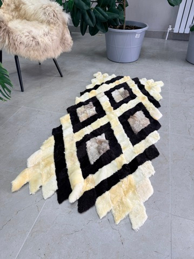 Меховой Коврик прикроватный накидка на кресло из овчины